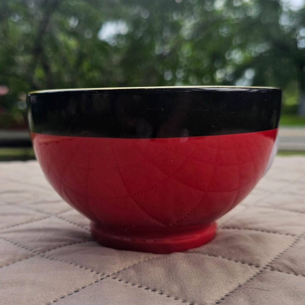 Disney Parks Mickey Mouse 3D Red Cereal Soup Bowl   Face on Front  Rear on Back - Picture 5 of 12